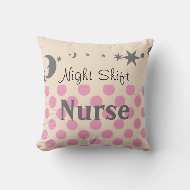Night Shift Nurse Pillow Kussen (Voorkant)