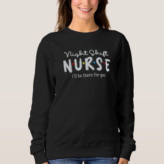 Night Shift Nurse Pset Red Love Heart Stethoscoop Trui (Voorkant)