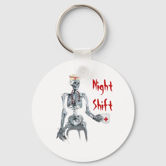 Night Shift Nurse Sleutelhanger (Voorkant)