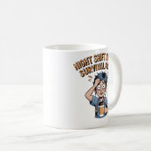 Night Shift Nurse Survival Mode Funny Nurse Coffee Koffiemok (Voorkant rechts)