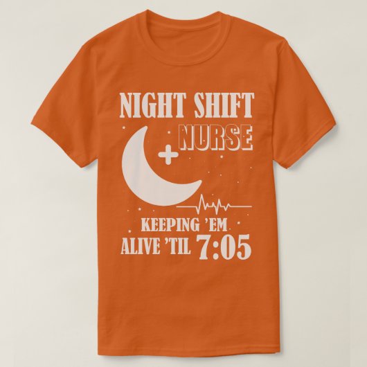 Night Shift Nurse T-shirt (Design voorkant)
