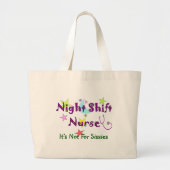 Night Shift Nurse Zurse NOT FOR SISSIES Grote Tote Bag (Voorkant)