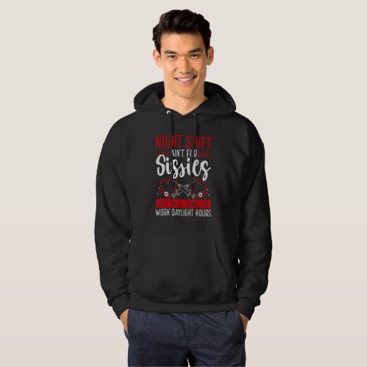 Night Shift Nursing Appreciation Overnight Nurse Hoodie (Voorkant volledig)