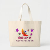 Night Shift RT MOON Stick Man Grote Tote Bag (Voorkant)