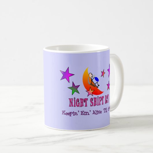 Night Shift RT MOON Stick Man Koffiemok (Voorkant rechts)