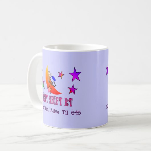 Night Shift RT MOON Stick Man Koffiemok (Voorkant links)