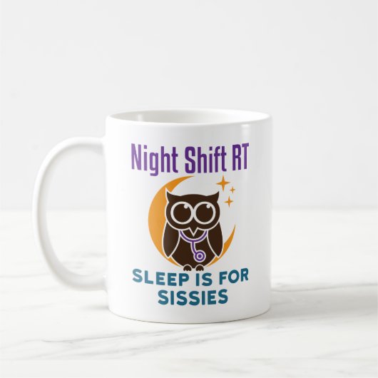 Night Shift RT Sleep is voor dienstreizen Koffiemok (Links)