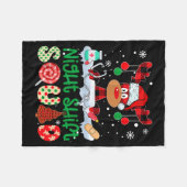 Night Shift Squad Nurse Reindeer Buffalo Red Plaid Fleece Deken (Voorkant (Horizontaal))