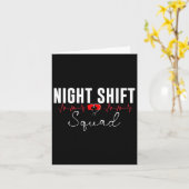 Night Shift Squad Team Night Shift Nursing Funny N Kaart (Gele Bloem)