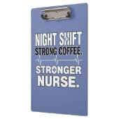 Night Shift Strong Coffee Stronger Nurse – Funny N Klembord (Links)