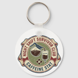 Night Shift Survivor Club Caffeine Nurse Coffee Sleutelhanger