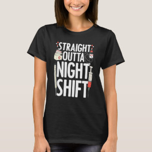 Night Shift-verpleegkundige voor mannen Noodregist T-shirt