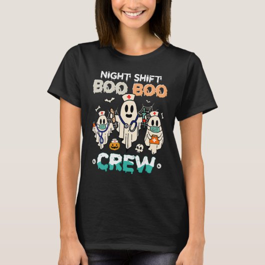 Night Shift Zurse Cute Health Worker Halloween Gho T-shirt (Voorkant)