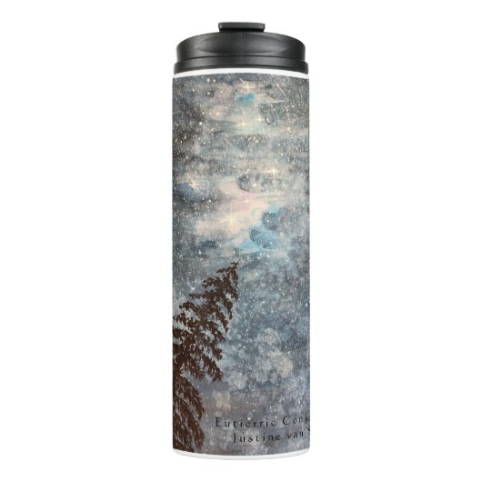 Night Sky Art Tumbler Tree Under the Stars Thermosbeker (Voorkant)
