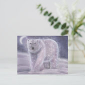 Night Sky Beer Polar Beer Fantasy Wildlife Art Briefkaart (Staand voorkant)