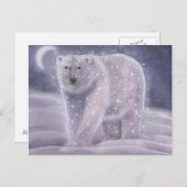 Night Sky Beer Polar Beer Fantasy Wildlife Art Briefkaart (Voorkant / Achterkant)