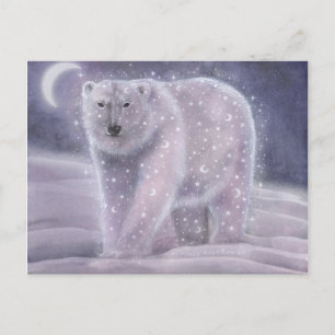 Night Sky Beer Polar Beer Fantasy Wildlife Art Briefkaart