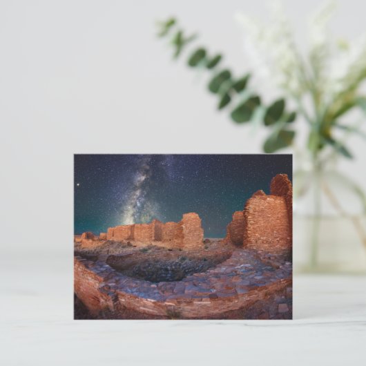 NIGHT SKY BIJ PUEBLO RUIN, NIEUWE MEXICO BRIEFKAART (Staand voorkant)