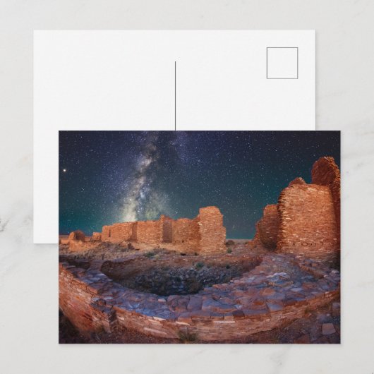 NIGHT SKY BIJ PUEBLO RUIN, NIEUWE MEXICO BRIEFKAART (Voorkant / Achterkant)