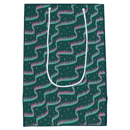 Night Sky Blauwgroen Groen Medium Cadeauzakje (Achterkant)