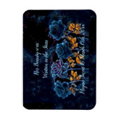 Night Sky Blue Roos Gold Leaf her Beauty Sweet 16 Magneet (Verticaal)