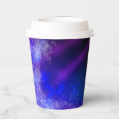 Night Sky Blue Sapphire Papieren Bekers (Achterkant)