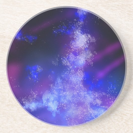 Night Sky Blue Sapphire Sandstone Zandsteen Onderzetter (Voorkant)