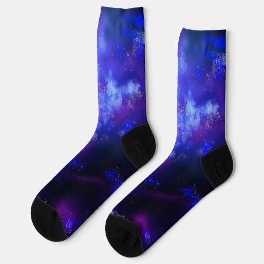Night Sky Blue Sapphire Sustainable Crew Sock Sokken (Links)
