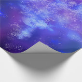Night Sky Blue Sapphire Wrapping Paper Cadeaupapier (Hoek)