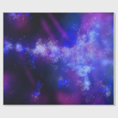 Night Sky Blue Sapphire Wrapping Paper Cadeaupapier (Vlak)
