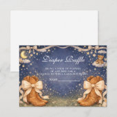 Night Sky Boots And Bows Diapper Raffle Informatiekaartje (Voorkant / Achterkant)