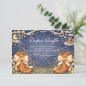 Night Sky Boots And Bows Diapper Raffle Informatiekaartje (Staand voorkant)