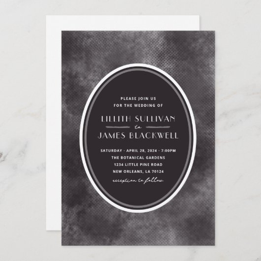 Night Sky bruiloft Kaart (Voorkant / Achterkant)