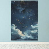 Night Sky Canvas Afdruk (Insitu (Houten vloer))