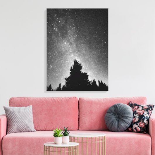 Night Sky Canvas Afdruk (Insitu (Woonkamer))