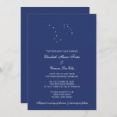Night Sky Constellations Wedding Kaart (Voorkant / Achterkant)
