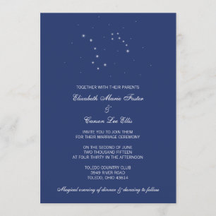 Night Sky Constellations Wedding Kaart