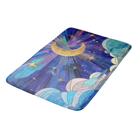 Night Sky - digitaal kunstmozaïek Badmat (Gekanteld)