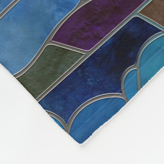 Night Sky - digitaal kunstmozaïek Fleece Deken (Hoek)