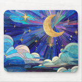 Night Sky - digitaal kunstmozaïek Muismat (Voorkant)