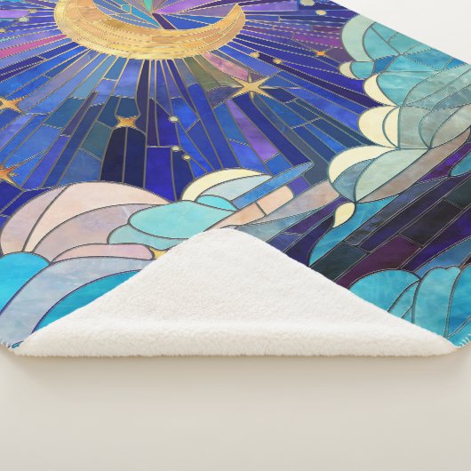 Night Sky - digitaal kunstmozaïek Sherpa Deken (3/4)