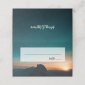 Night Sky Elegant Stars Galaxy Mountain Weddenscha Plaatskaartje (Buitenkant ongevouwen)