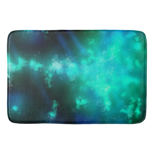 Night Sky Emerald Green Badmat (Voorkant)
