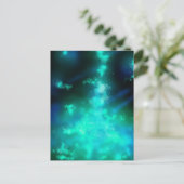 Night Sky Emerald Green Briefkaart (Staand voorkant)