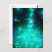Night Sky Emerald Green Briefkaart (Voorkant / Achterkant)