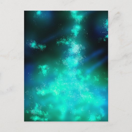 Night Sky Emerald Green Briefkaart (Voorkant)