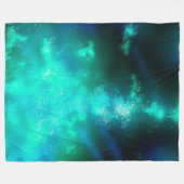 Night Sky Emerald Green Fleece Deken (Voorkant (Horizontaal))