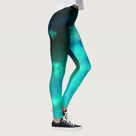Night Sky Emerald Green Leggings (Rechts)