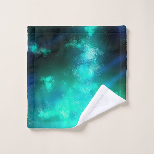 Night Sky Emerald handdoek set (Wasdoekje)