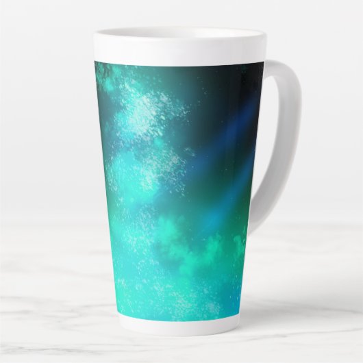 Night Sky Emerald Latte Mok (Rechterhoek)